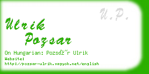 ulrik pozsar business card